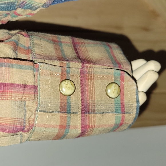 Wrangler Retro | 100% Cotton Plaid Button Up Shirt | XL - Picture 7 of 11